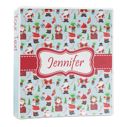 Santa and Presents 3-Ring Binder - 1 inch (Personalized)