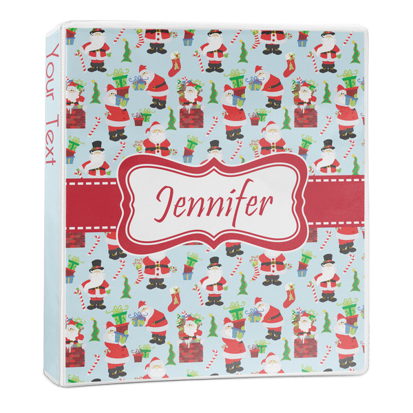 Custom Santa and Presents 3-Ring Binder - 1 inch (Personalized)