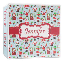 Santa and Presents 3-Ring Binder - 2 inch (Personalized)