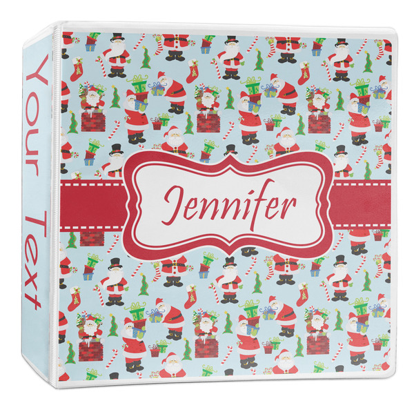 Custom Santa and Presents 3-Ring Binder - 2 inch (Personalized)
