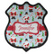 Santas w/ Presents 4 Point Shield