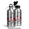 Santas w/ Presents Aluminum Water Bottle - Alternate lid options