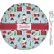 Santas w/ Presents Appetizer / Dessert Plate