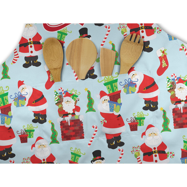 Santas w/ Presents Apron - Pocket Detail with Props