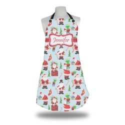 Santa and Presents Apron w/ Name or Text