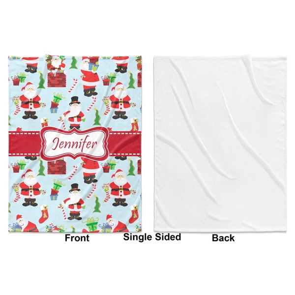 Santas w/ Presents Baby Blanket (Single Side - Printed Front, White Back)
