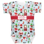 Santa and Presents Baby Bodysuit 0-3 w/ Name or Text