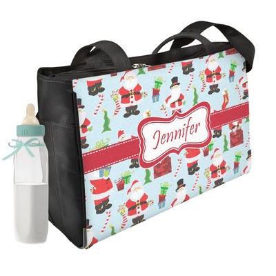 Santa and Presents Diaper Bag w/ Name or Text