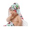 Santas w/ Presents Baby Hooded Towel on Child