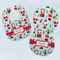 Santas w/ Presents Baby Minky Bib & New Burp Set
