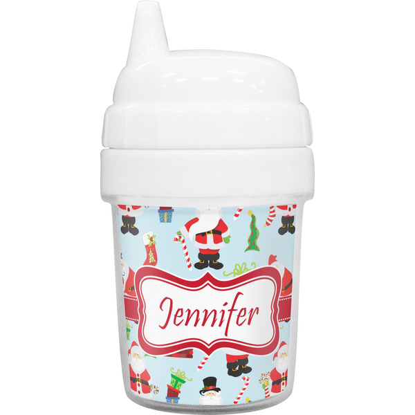 Custom Santa and Presents Baby Sippy Cup (Personalized)