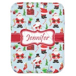Santa and Presents Baby Swaddling Blanket w/ Name or Text