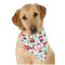 Santa and Presents Dog Bandana Scarf w/ Name or Text