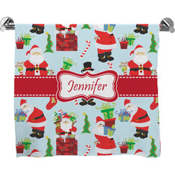 Santa and Presents Bath Towel w/ Name or Text