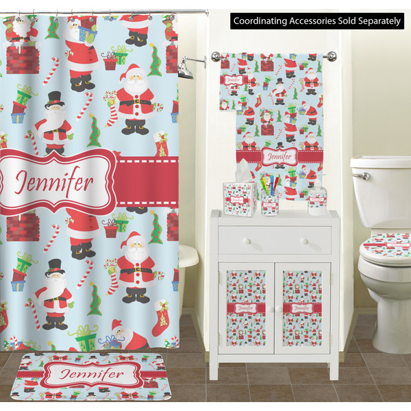 Santas w/ Presents Bathroom Scene