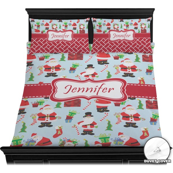 Santas w/ Presents Bedding Set (Queen) - Duvet