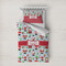 Santas w/ Presents Bedding Set- Twin XL Lifestyle - Duvet