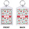 Santas w/ Presents Bling Keychain (Front + Back)