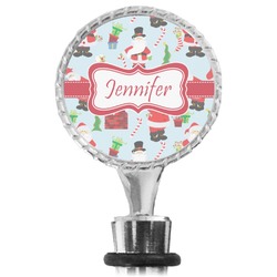 Santa and Presents Wine Bottle Stopper (Personalized)