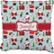 Santas w/ Presents Burlap Pillow 18"