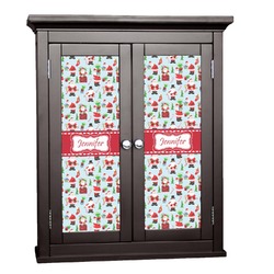 Santa and Presents Cabinet Decal - Custom Size w/ Name or Text