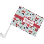 Santa and Presents Car Flag - Small w/ Name or Text