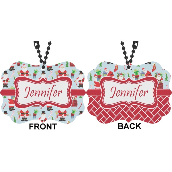 Santas w/ Presents Car Ornament (Approval)