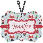 Santa and Presents Rear View Mirror Charm w/ Name or Text