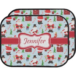 Santa and Presents Car Floor Mats (Back Seat) w/ Name or Text