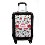 Santa and Presents Carry On Hard Shell Suitcase w/ Name or Text