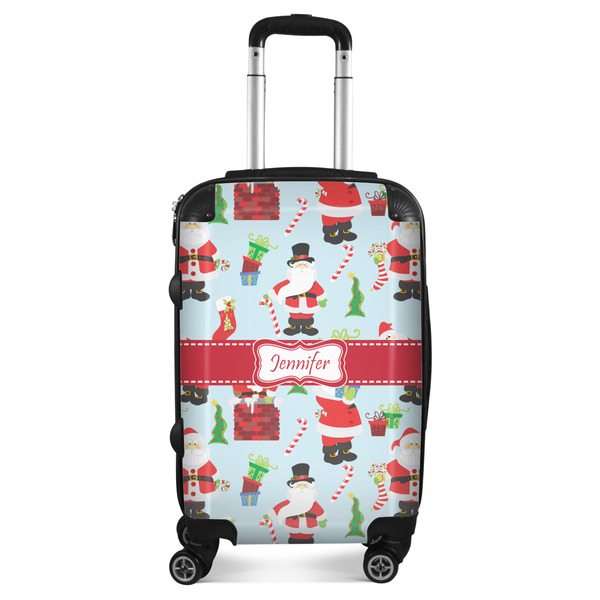 Custom Santa and Presents Suitcase - 20" Carry On w/ Name or Text