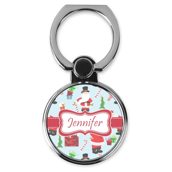Custom Santa and Presents Cell Phone Ring Stand & Holder (Personalized)