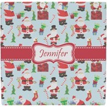 Santa and Presents Ceramic Tile Hot Pad w/ Name or Text