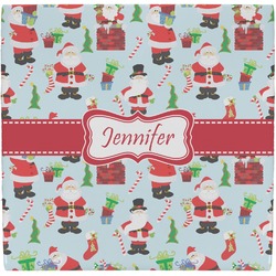 Santa and Presents Ceramic Tile Hot Pad w/ Name or Text