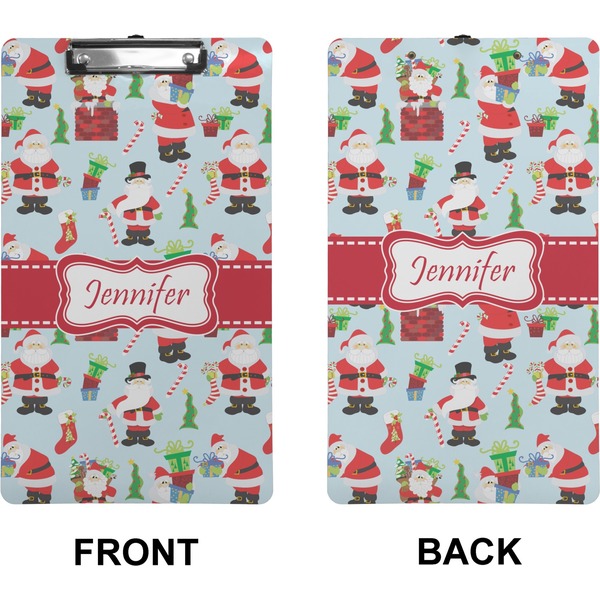 Santas w/ Presents Clipboard (Legal) (Front + Back)
