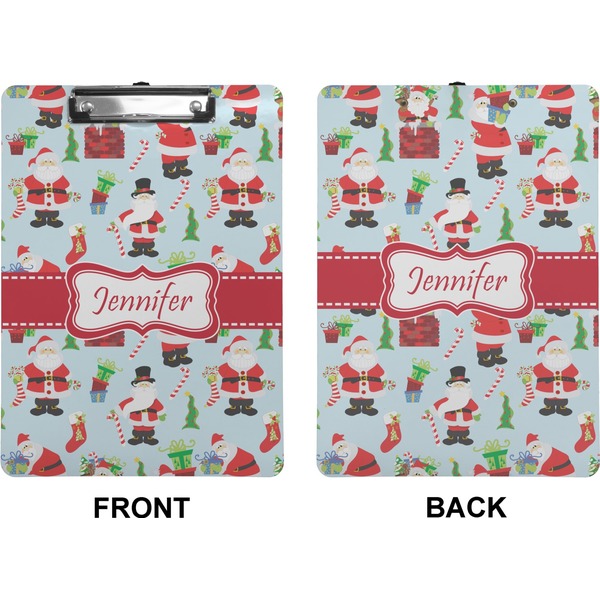 Santas w/ Presents Clipboard (Letter) (Front + Back)