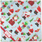 Santas w/ Presents Cloth Napkins - Personalized Dinner (Full Open)