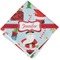 Santas w/ Presents Cloth Napkins - Personalized Lunch (Folded Four Corners)