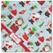 Santas w/ Presents Cloth Napkins - Personalized Lunch (Single Full Open)