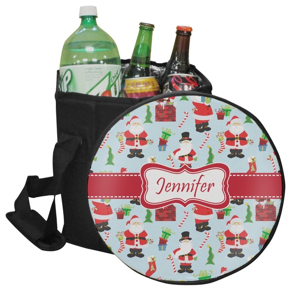 Custom Santa and Presents Collapsible Cooler & Seat (Personalized)