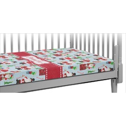 Santa and Presents Crib Fitted Sheet w/ Name or Text