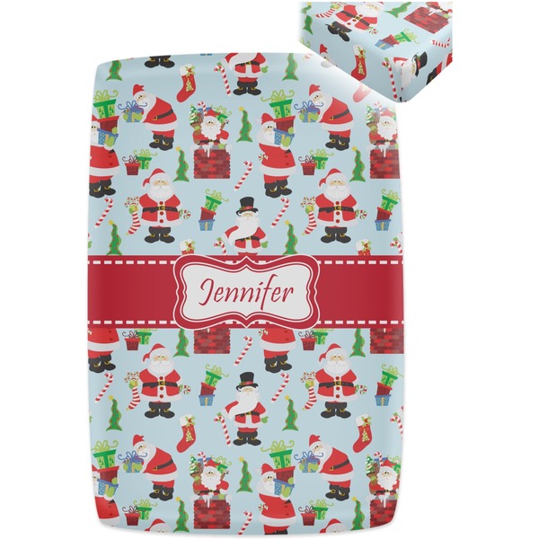 Santas w/ Presents Crib Fitted Sheet - Apvl