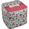 Santas w/ Presents Cube Poof Ottoman (Bottom)