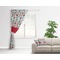 Santas w/ Presents Curtain With Window and Rod - in Room Matching Pillow