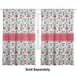Santa and Presents Curtain Panel - Custom Size