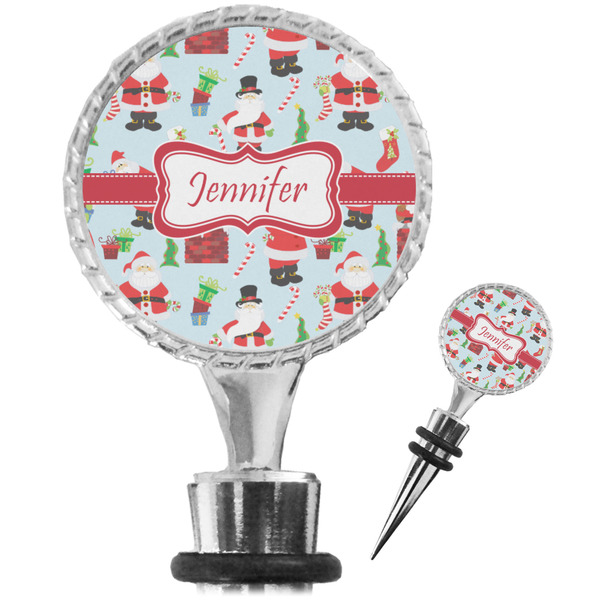 Custom Santa and Presents Wine Bottle Stopper (Personalized)