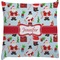Santas w/ Presents Decorative Pillow Case (Personalized)