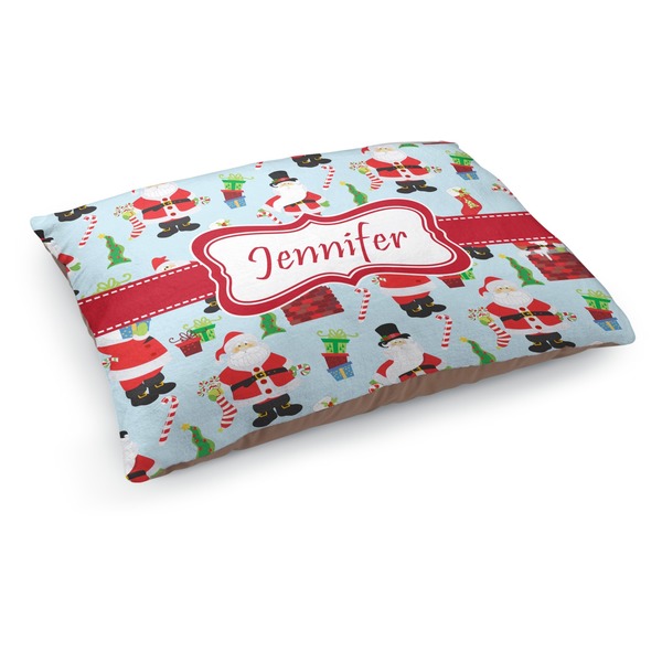 Custom Santa and Presents Dog Bed - Medium w/ Name or Text