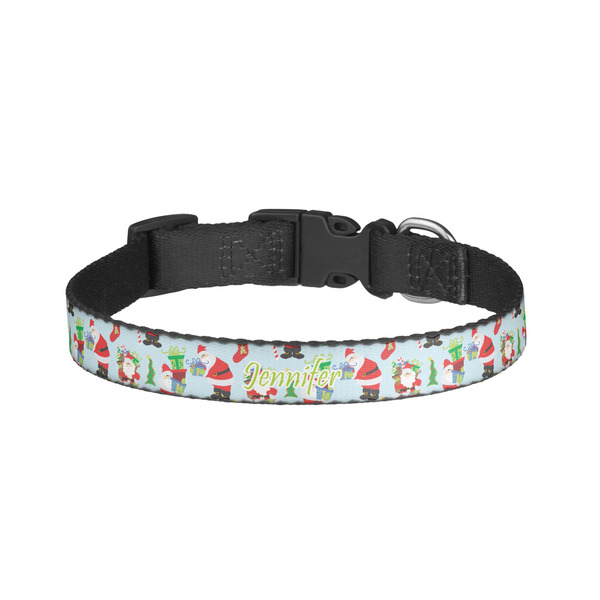 Custom Santa and Presents Dog Collar - Large (Personalized)