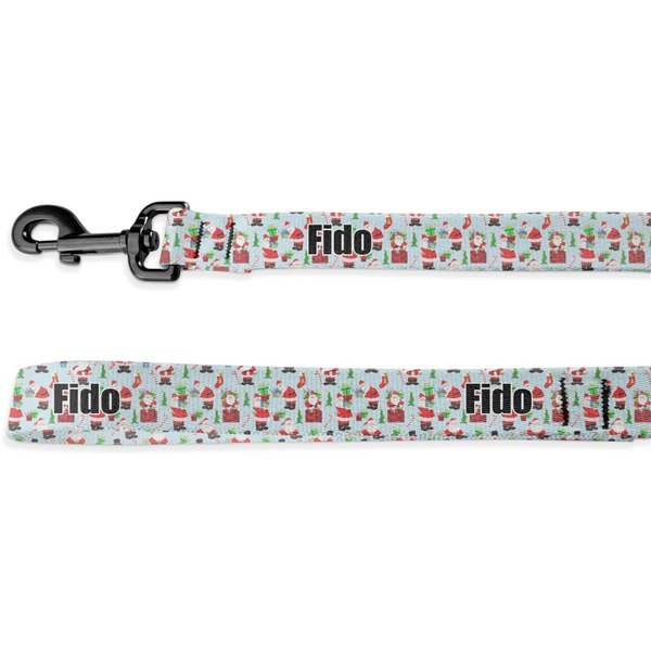 Custom Santa and Presents Deluxe Dog Leash - 4 ft (Personalized)